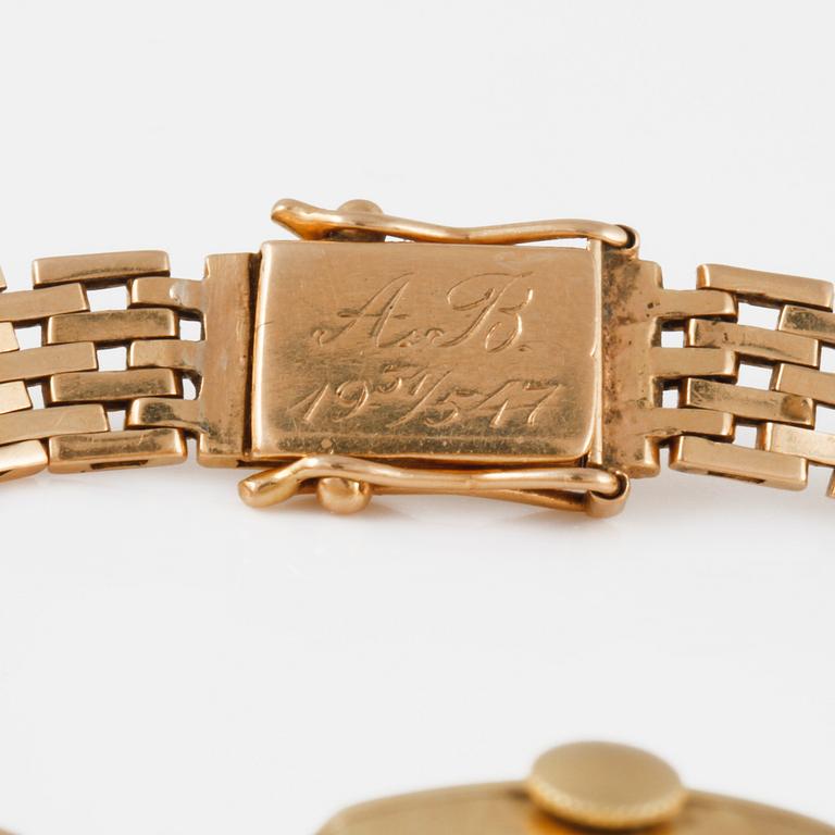ARMBANDSUR, dam, 18K guld, IWC, International Watch, total vikt 23 g.