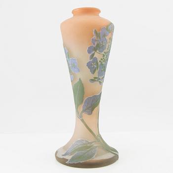 Emile Gallé, lamp base/vase France Art Nouveau early 20th century.