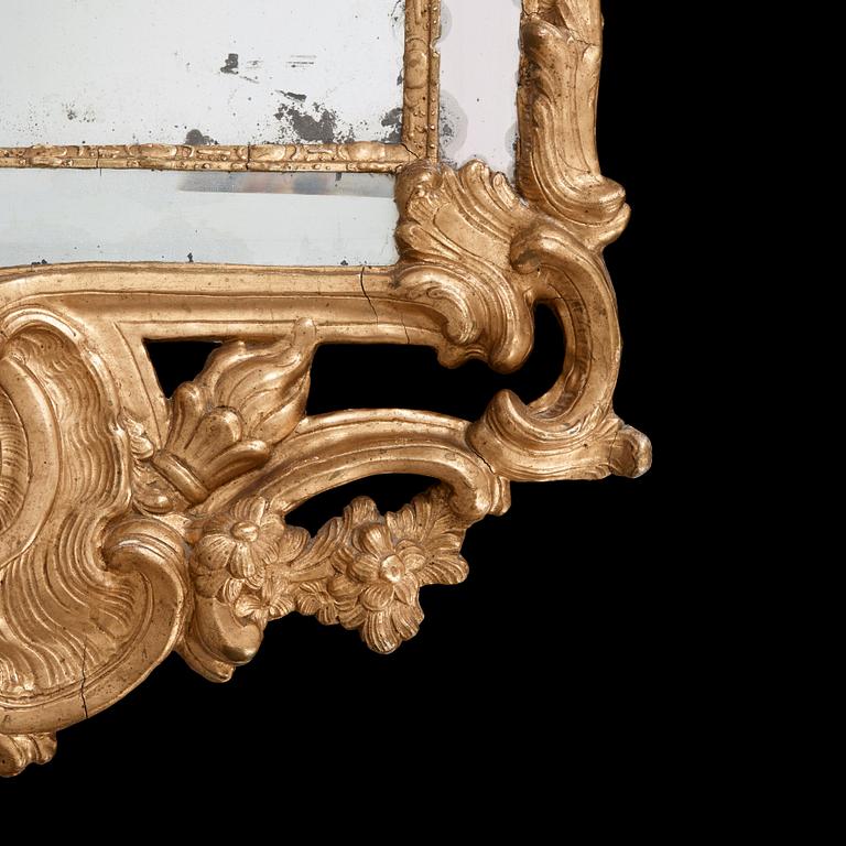 A Swedish Rococo 18th century mirror.