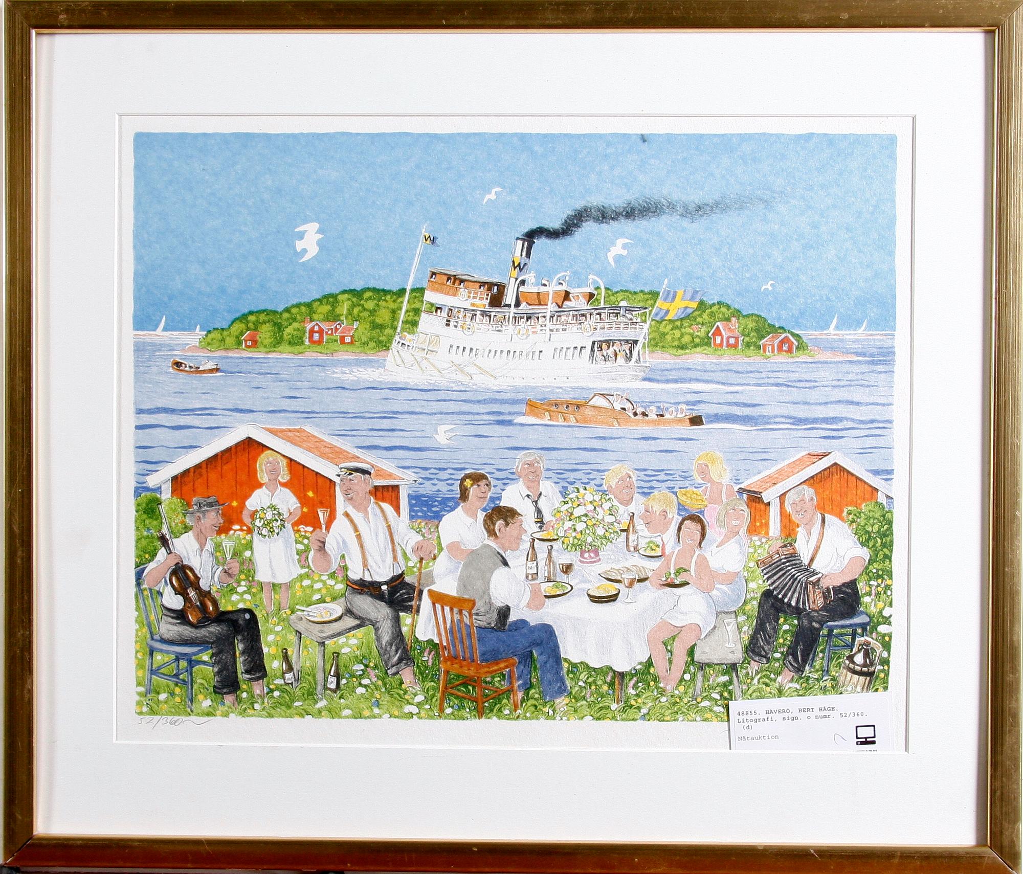 HÄVERÖ, BERT HÅGE. Litografi, sign. o numr. 52/360.