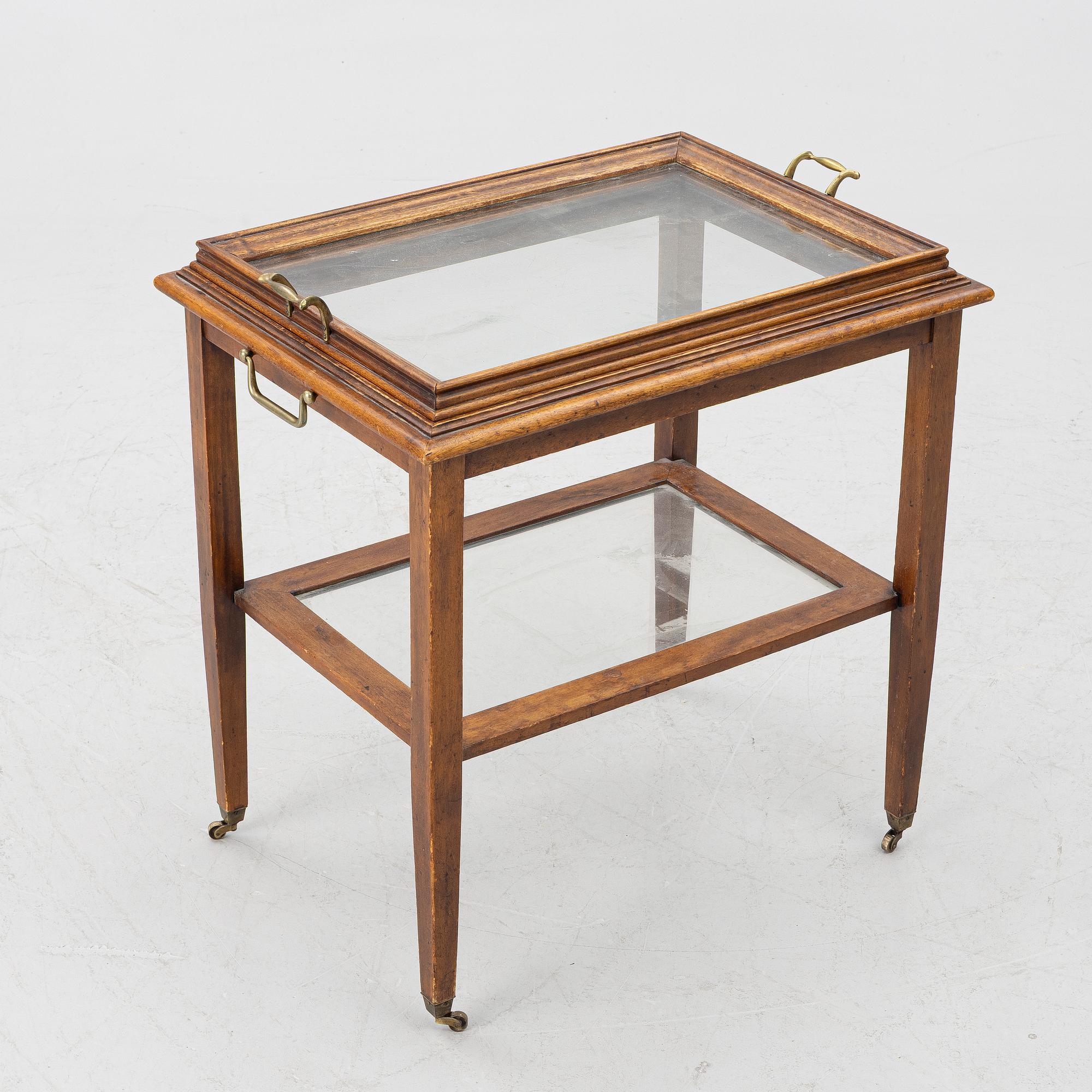 A serving trolley, likely England, first half of the 20th century.
