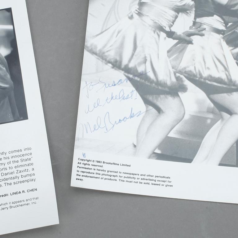 AUTOGRAFER, 4 st, Steven Spielberg, Mel Brooks, Will Smith, Don Martin.