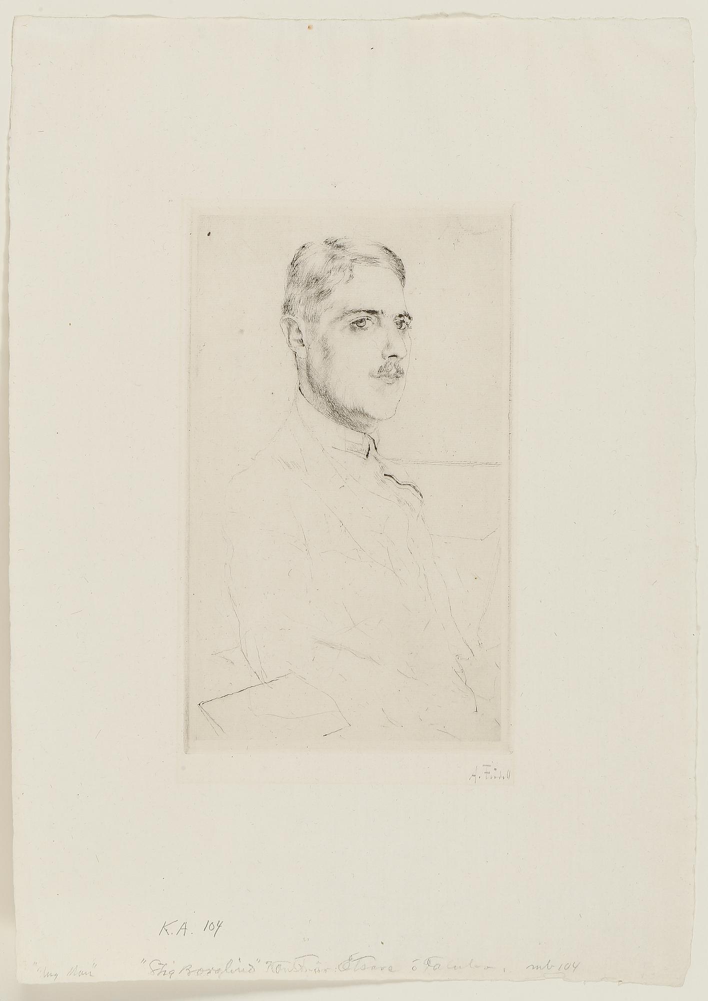 AXEL FRIDELL, 4 st, torrnål, signerade.
