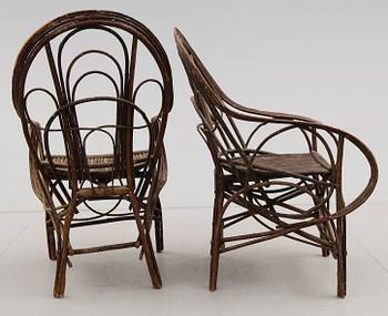 KARMSTOLAR, 1 par, Sverige, omkring 1920/1930.