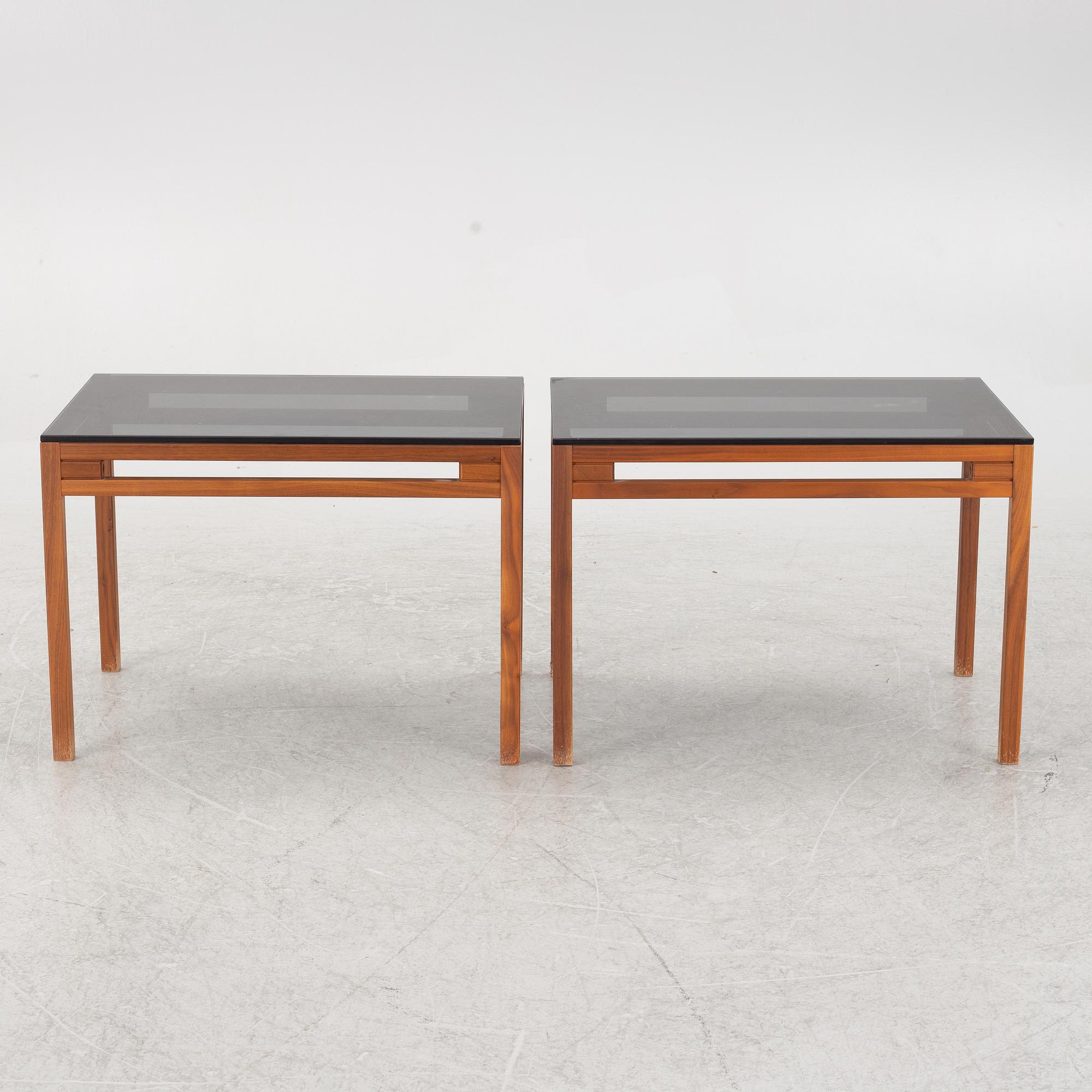 A coffee table and two side tables, second half of the 20th century.