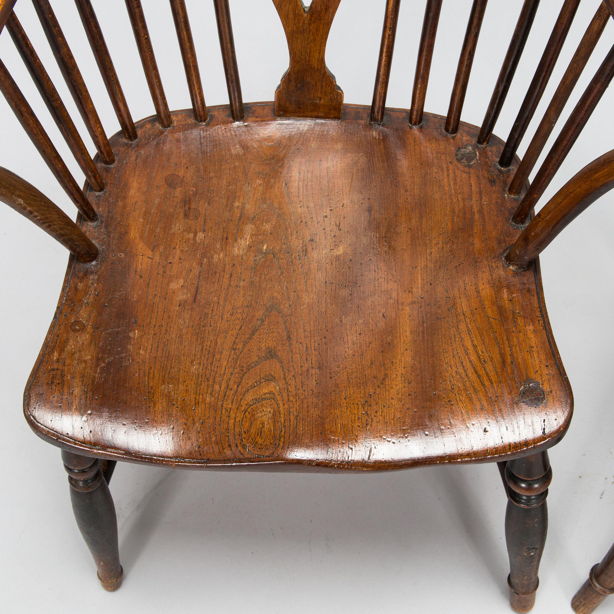 Four 'Windsor-chairs turn of 20th century.