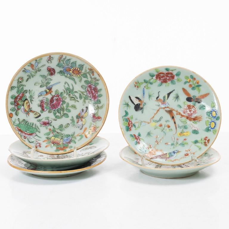 A set of 25 Canton famille rose dishes, 19th century.