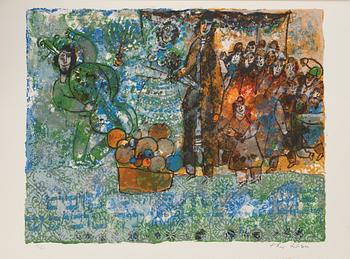 Theo Tobiasse, "The Song of Songs of King Salomon",portfolio with 12 ligographs in colous, signed 18/200.