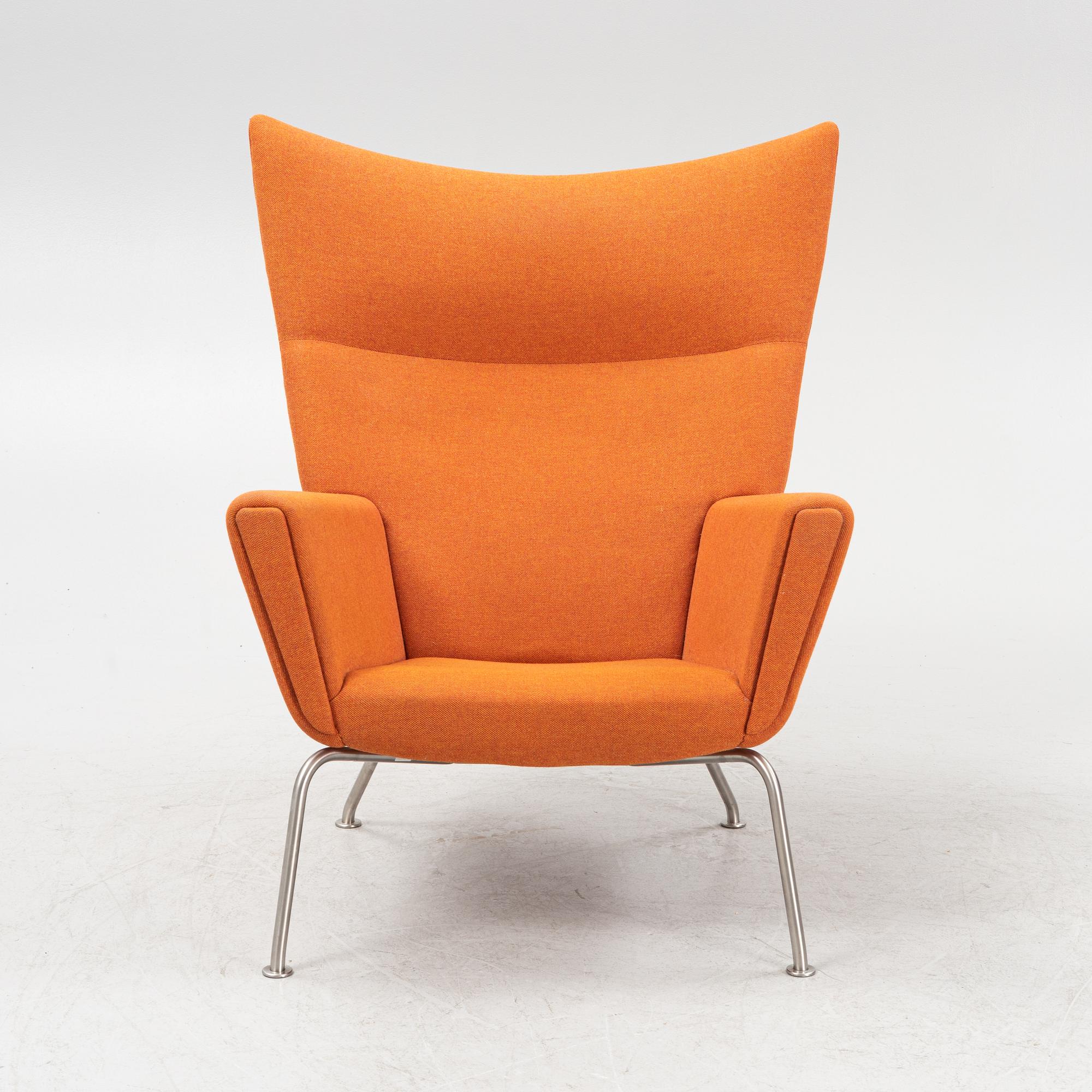 Hans J. Wegner, a 'Wing chair/model CH445' armchair, Carl Hansen & Søn, Denmark.