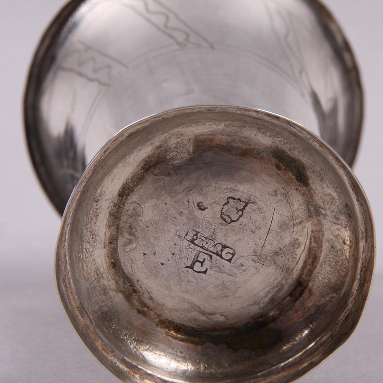 BÄGARE, silver, Jonas Berg, Stockholm 1764.