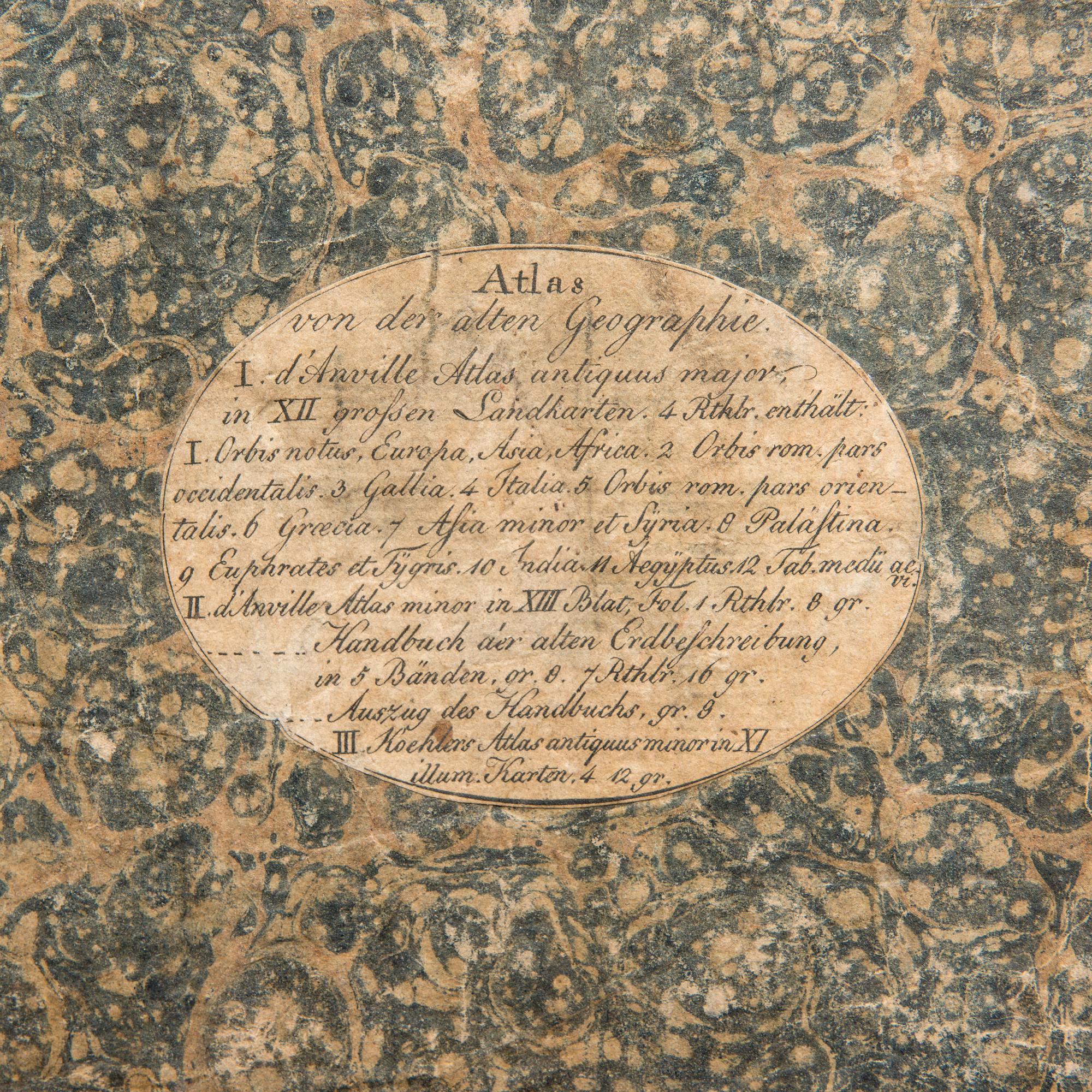 ATLAS, Antiqvvs Danvillianvs Conspectvs Tabvlarvm Geographicarvm, Norimbergae 1784.