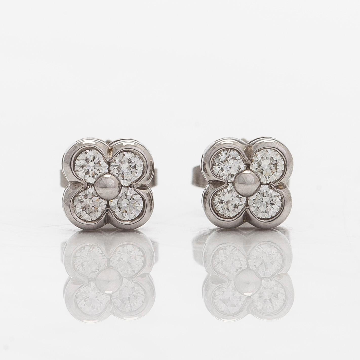 Tiffany & Co, Lace Flower korvakorut, platinaa ja timantteja.