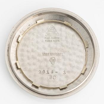 Omega, Railmaster, "Broad Arrow hands", "2914-1", ca 1957.