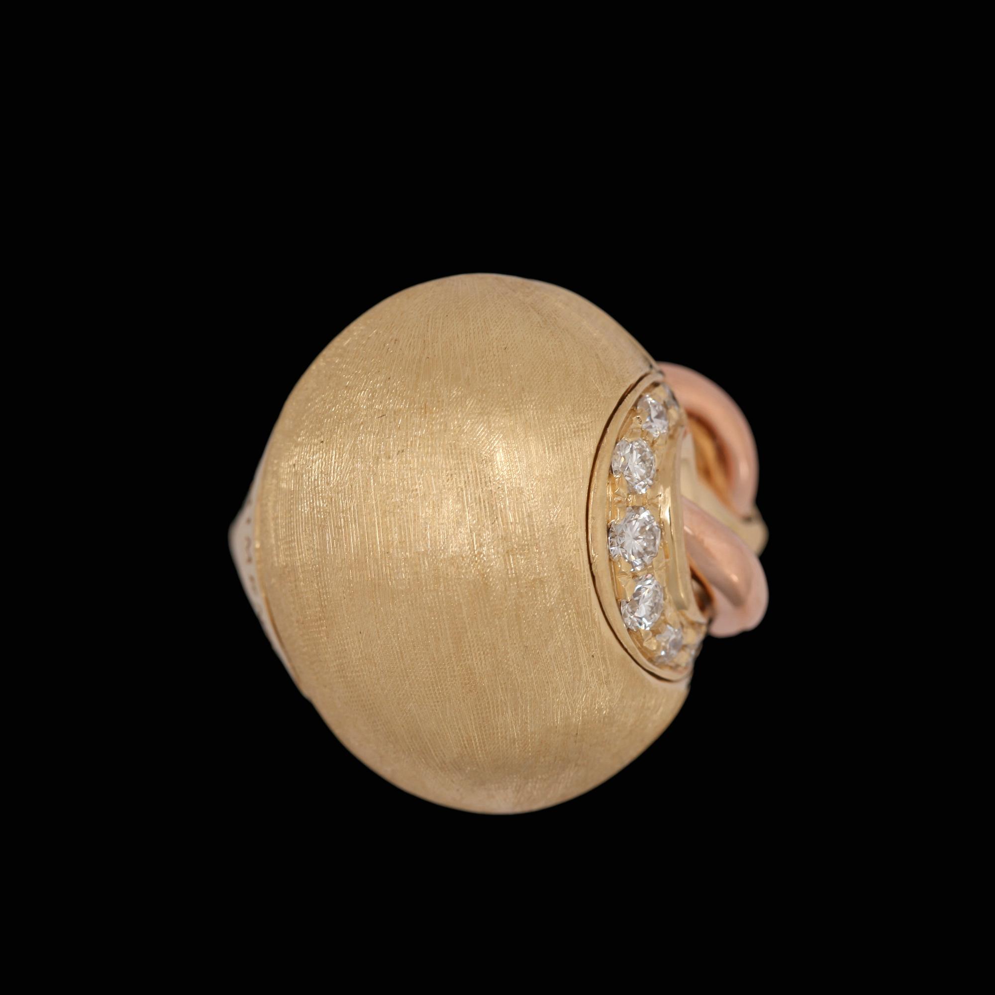 A Chimento, Passione ring with brilliant cut diamonds, tot. app. 0,30 cts.