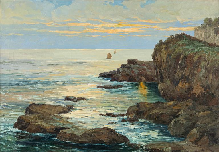 Albert Wenk, attributed to, Coastal Landscape.