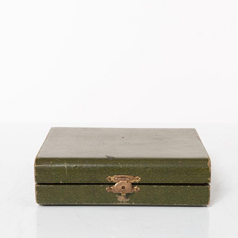 Ostrich forks, 12 pcs, silver 800, 20th Century.