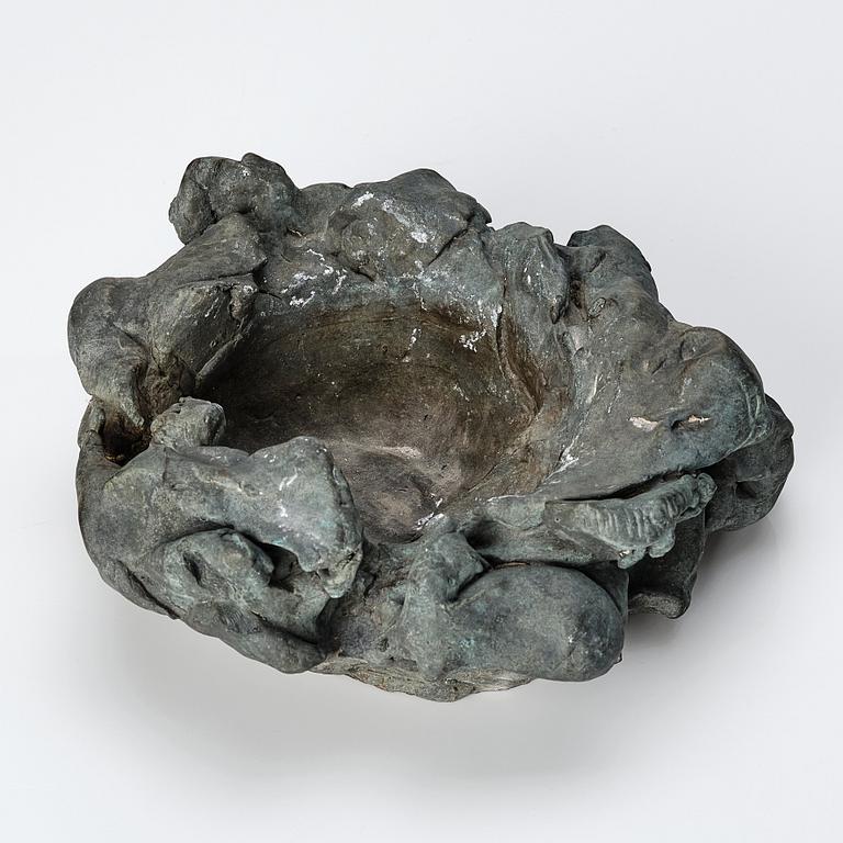 Erik Dietman, sculpture, stone and patinated metal, two pieces.