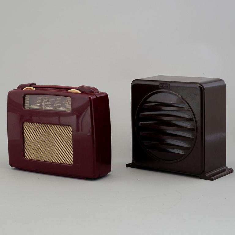 Radios, microphone and speakers, 6 pieces, first half of the 20th century.