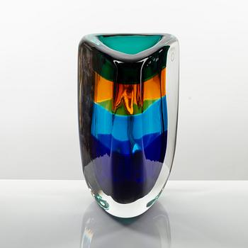 Fulvio Bianconi, a glass vase, Venini, Murano, Italy.