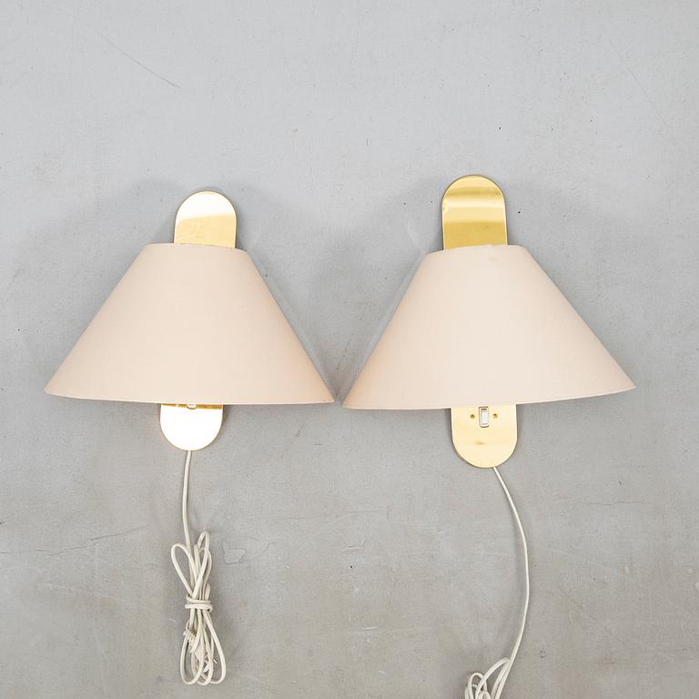 Wall lamps, a pair of Bergbom model V 53/2, late 20th century.