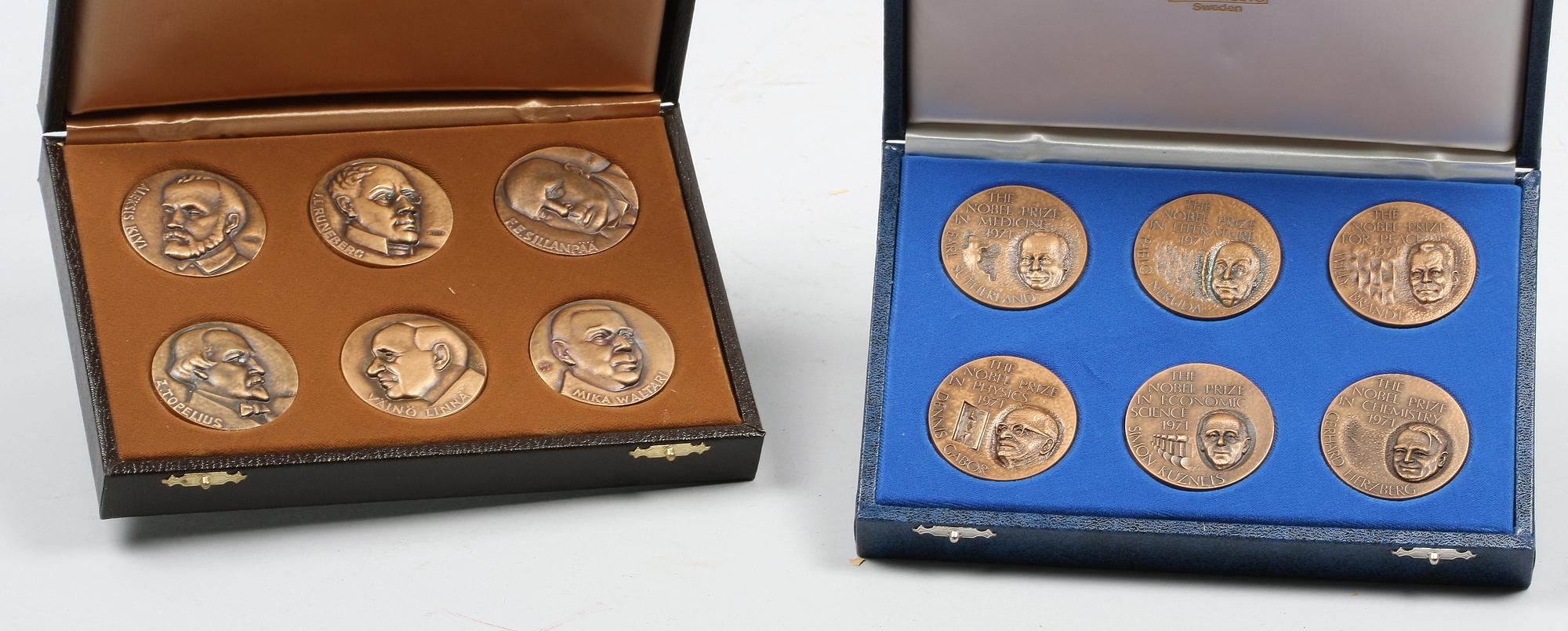 PARTI MEDALJER, ca 50 st. Sverige och Finland.