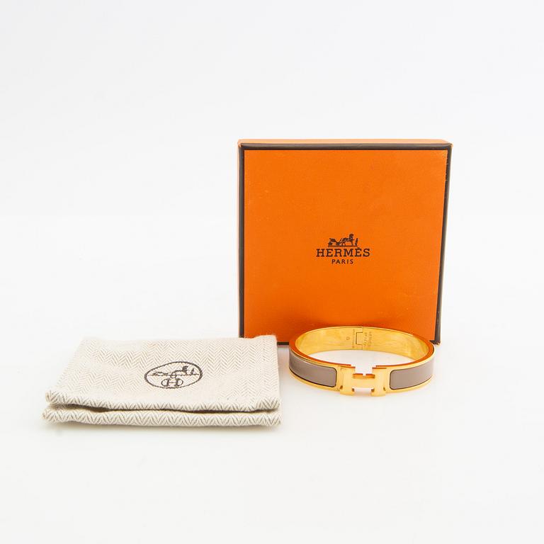 Hermès, bracelet "Clic H", Marron glacé.