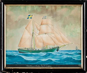 Lars Petter Sjöström · LARS PETTER SJÖSTRÖM, akvarell, sign o dat 1881.