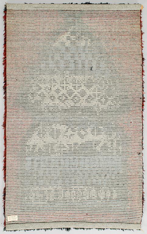 Leena-Kaisa Halme, a long pile ryijy rug by Ryijypalvelu. Circa 160x 100 cm.