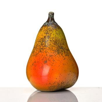 Hans Hedberg, a faience sculpture of a pear. Biot, France.