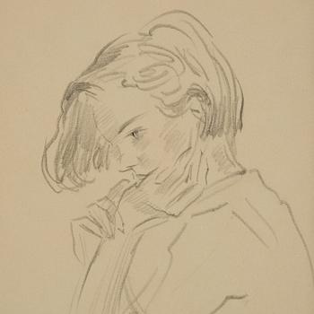 Lotte Laserstein, Contemplative girl.