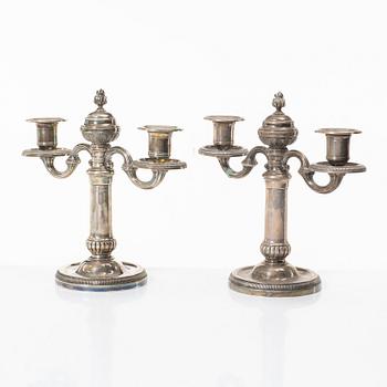 Kandelabrar, silver, ett par, Tetard Frères, Frankrike, omkring år 1900.