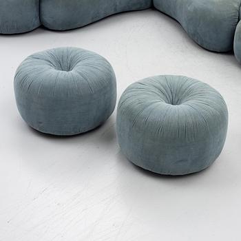 Hans Hopfer, a "Croissant" modular sofa model WK 510, Neue Wiener Werkstätte, 1980s.