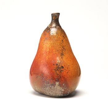 Hans Hedberg, A Hans Hedberg faience sculpture of a pear, Biot, France.