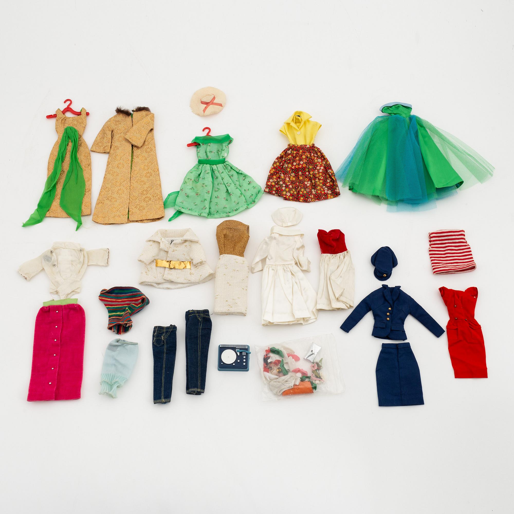 A 1960's 'Titian swirl ponytail' barbie with clothes and accessories, Mattel 1960's.