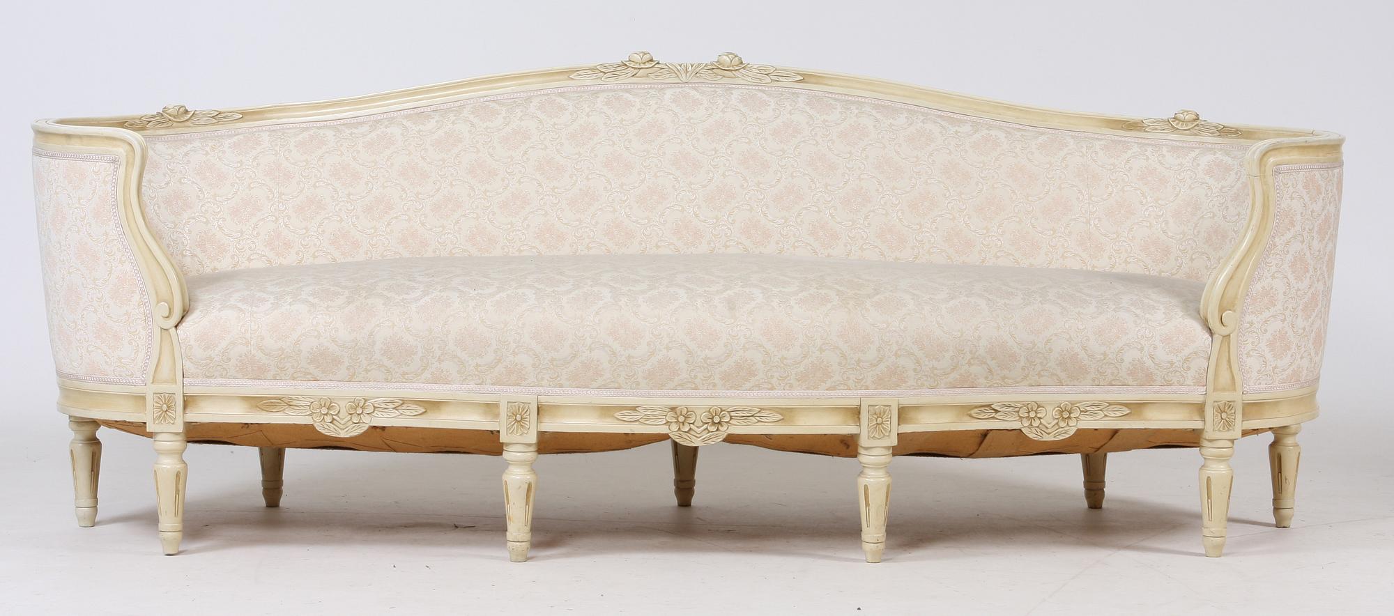 SALONGSGRUPP, 6 delar, gustaviansk stil, 1900-tal.