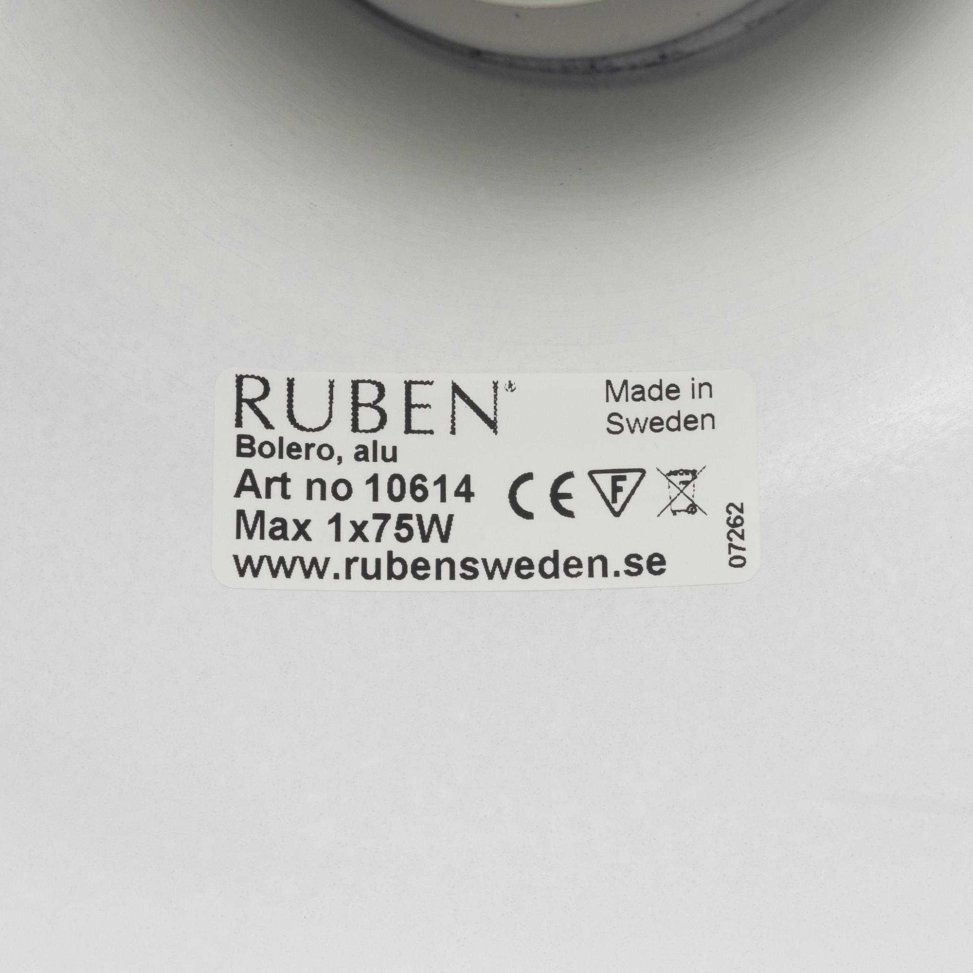 Niclas Hoflin, taklampor, 3 st, "Bolero", Rubn Lighting.