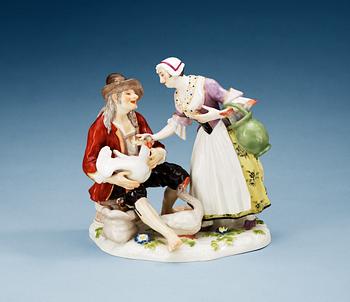 760. FIGURGRUPP, porslin. Meissen, 1800-tal.