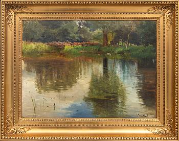 Gustaf Rydberg, oil on relined canvas, signed.