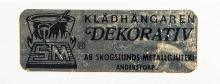 THREE HANGERS, Anderstorp, second half of the 20th century.