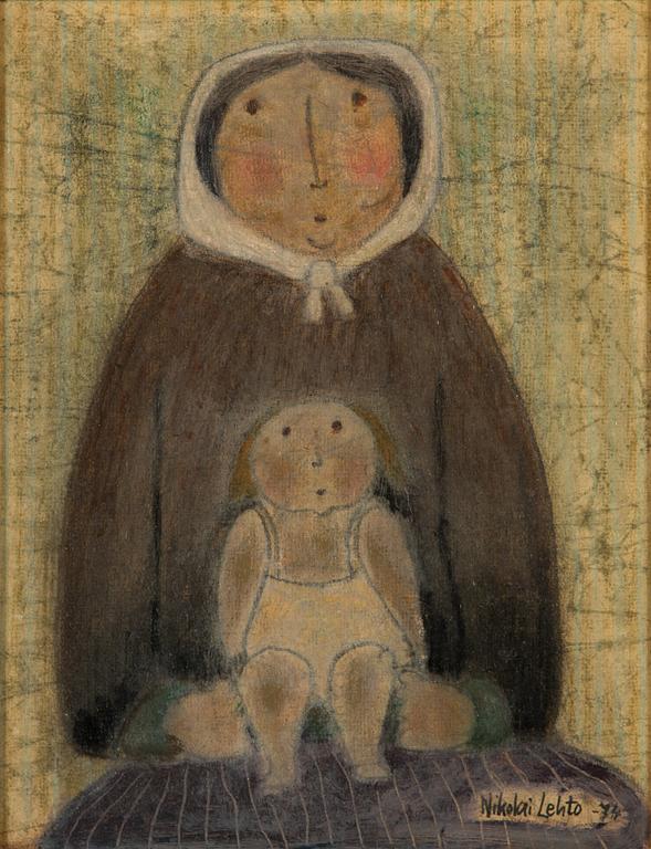 Nikolai Lehto, olja på pannå, signerad och daterad -74.