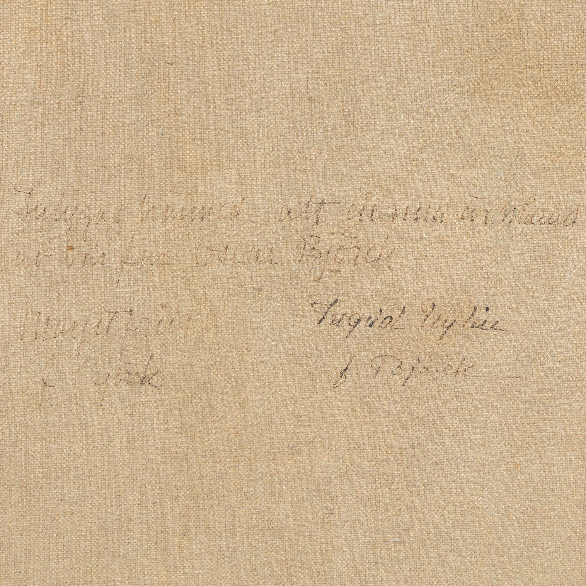 Oscar Björck, tillskriven, olja på duk, intygad a tergo.