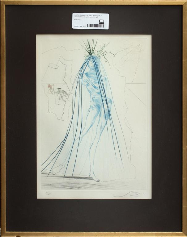 SALVADOR DALI, färgetsning, sign o numr 71/125.