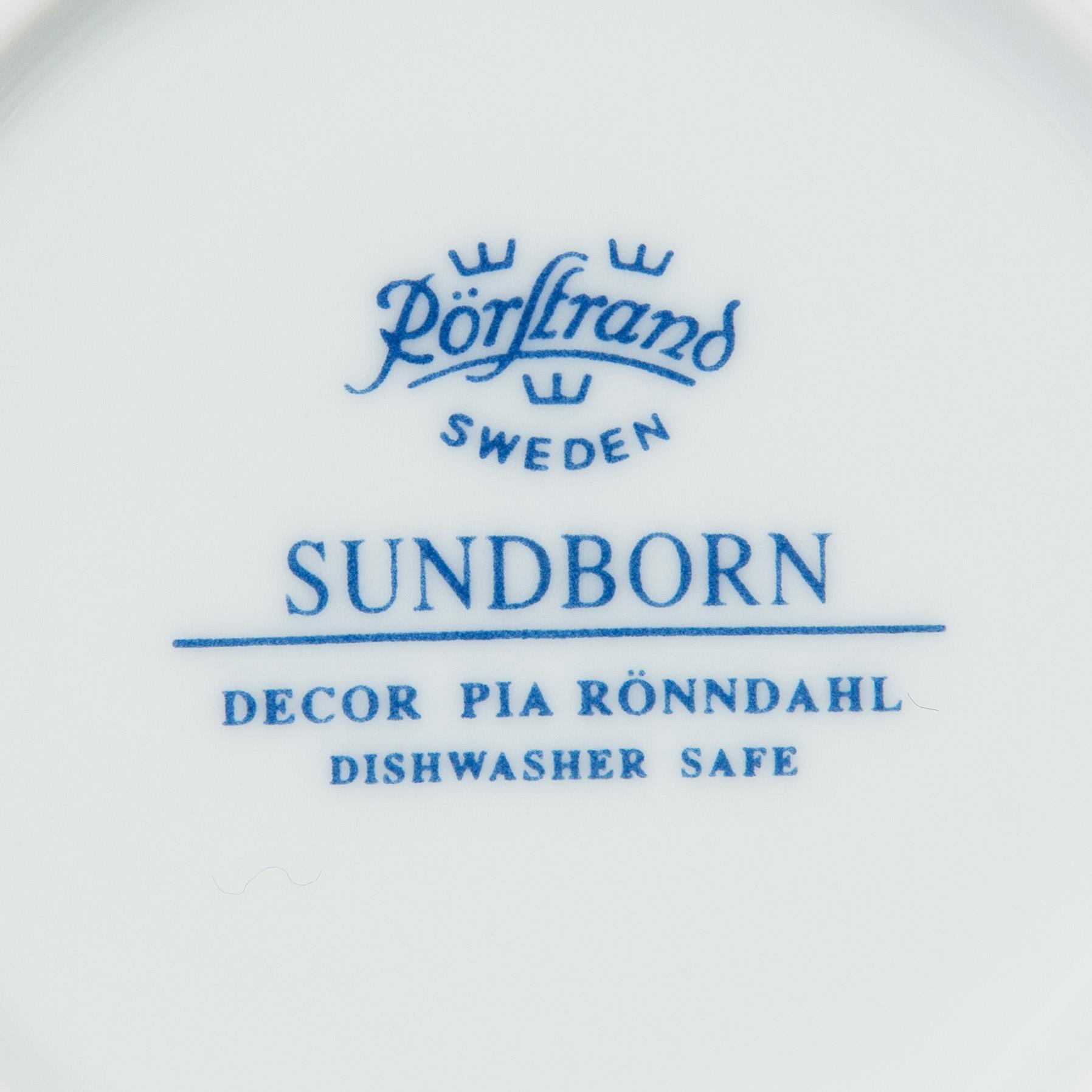 Pia Rönndahl, servisdelar, 40 st, "Sundborn", Rörstrand.