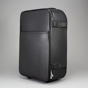 A black ardosie Leather Pégase 55 Suitcase.