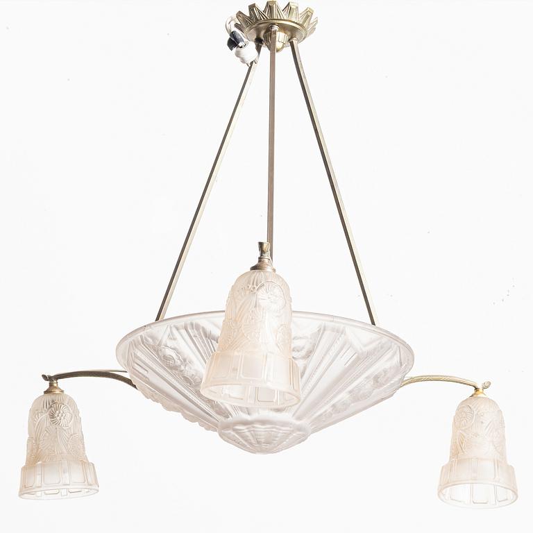 An Art Deco ceiling lamp, France, 1920s.