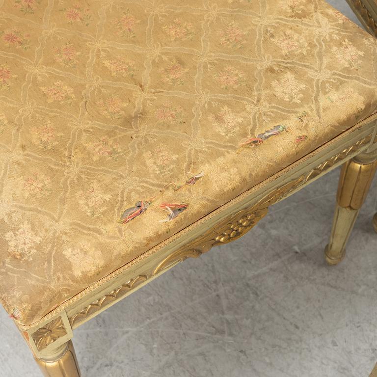 Ten Gustavian style chairs, Sweden, first half of the 20th century.