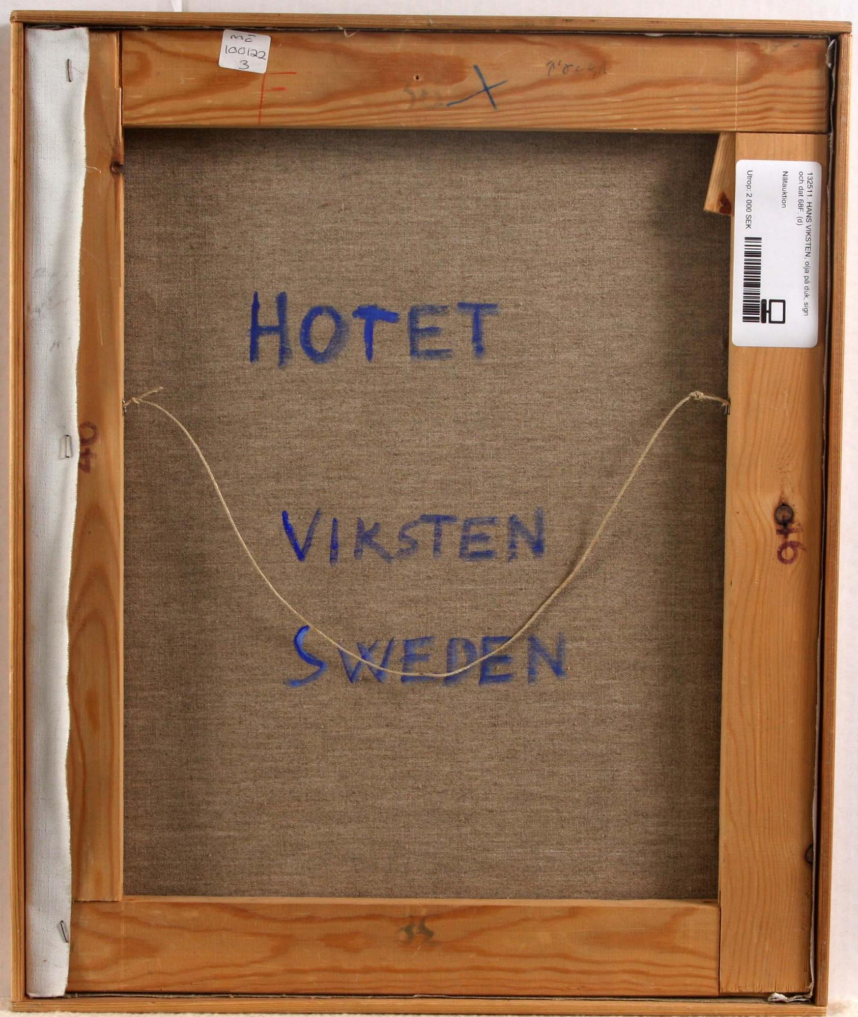HANS VIKSTEN, olja på duk, sign och dat 68F.