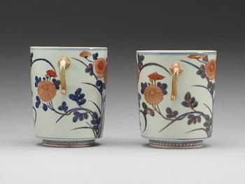 A pair of imari jars, 18th Century.