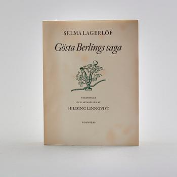 BOK: Gösta Berlings Saga av Selma Lagerlöf, med illustrationer av Hilding Lindqvist, bilbliofilupplaga, 1959.
