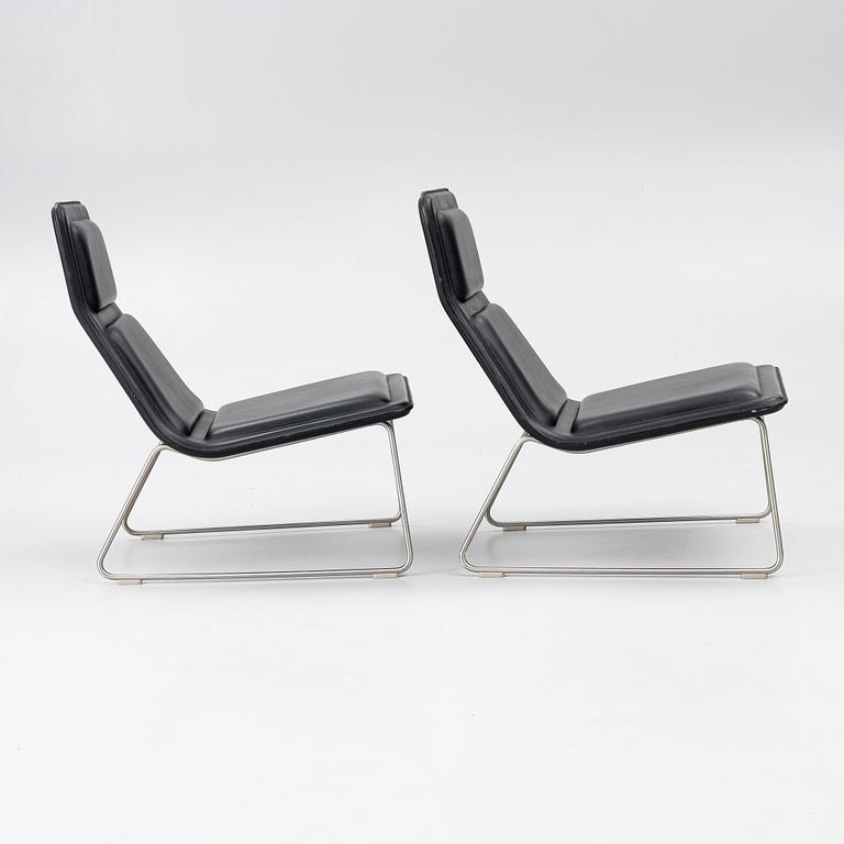 Jasper Morrison, a pair of 'Low Pad' lounge chairs, Cappellini, Italy.